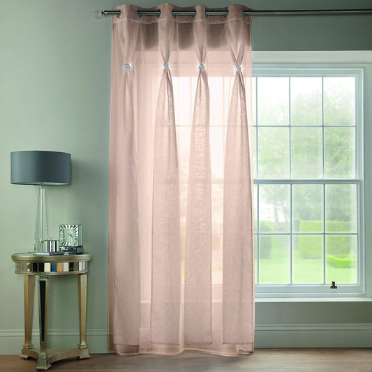 Diana Dolly Blush Ring Top Curtain Panel