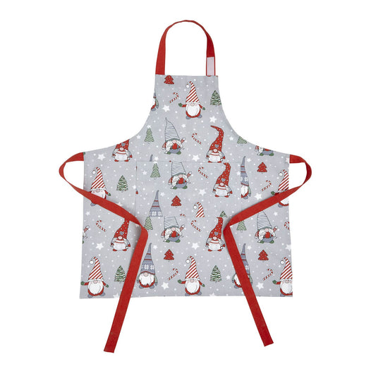 Dining Christmas Gnomes Grey/ Red Adult Apron