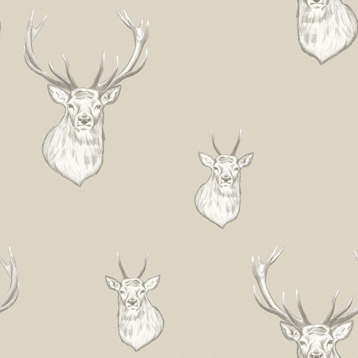 Stag Wallpaper Cream