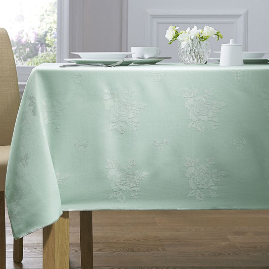 Cezanne Seafoam Rose Tablecloths