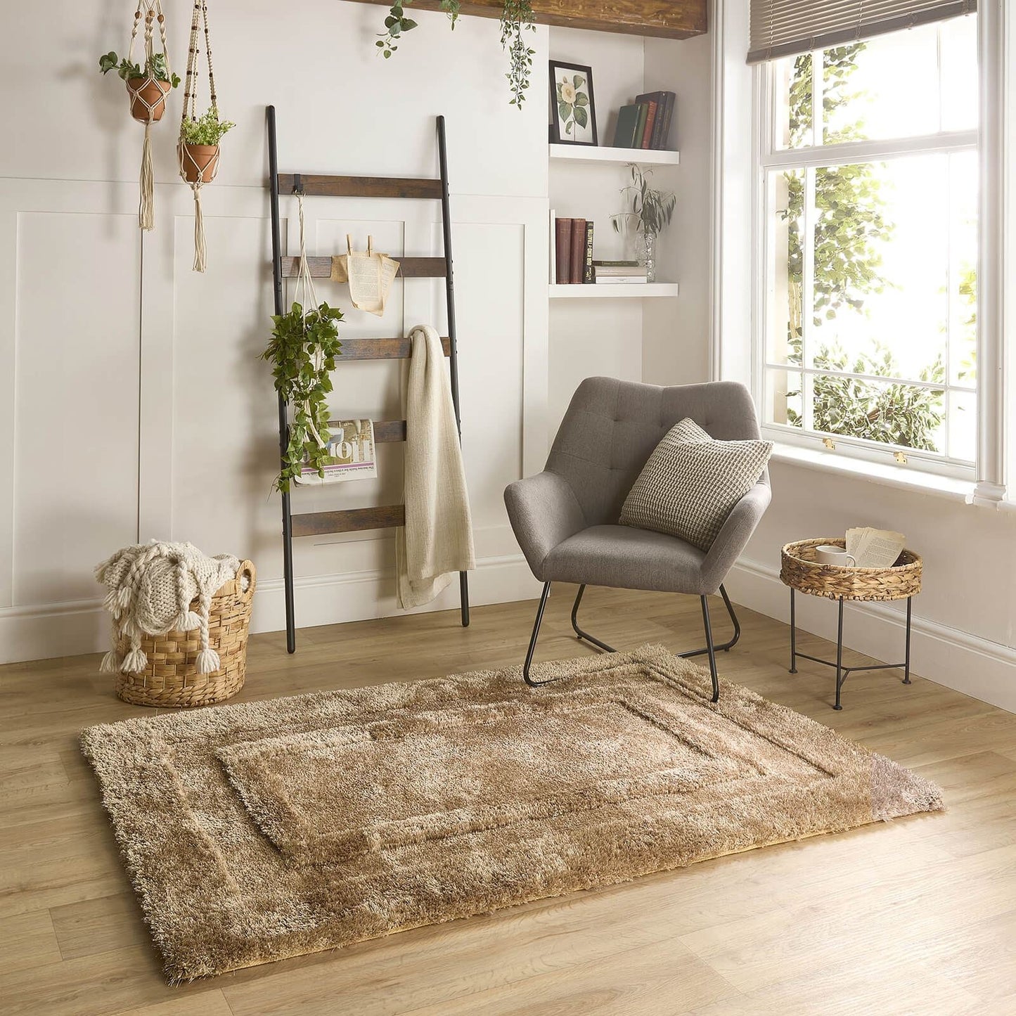 Frame Latte Plain Rugs