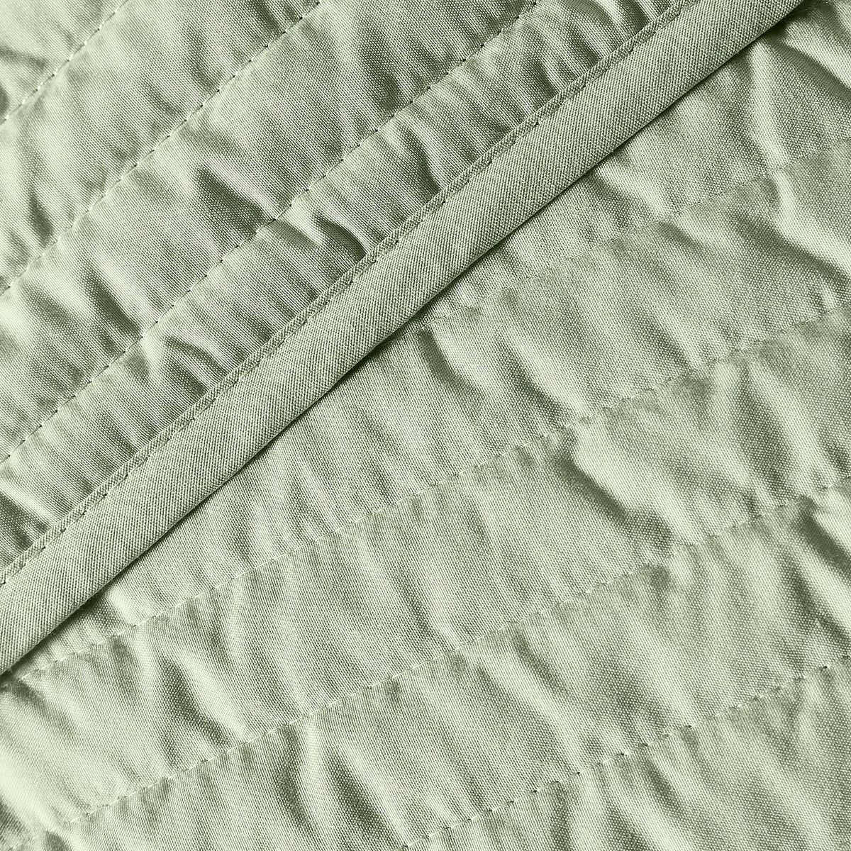 Quilted Lines Bedspread Sage Green