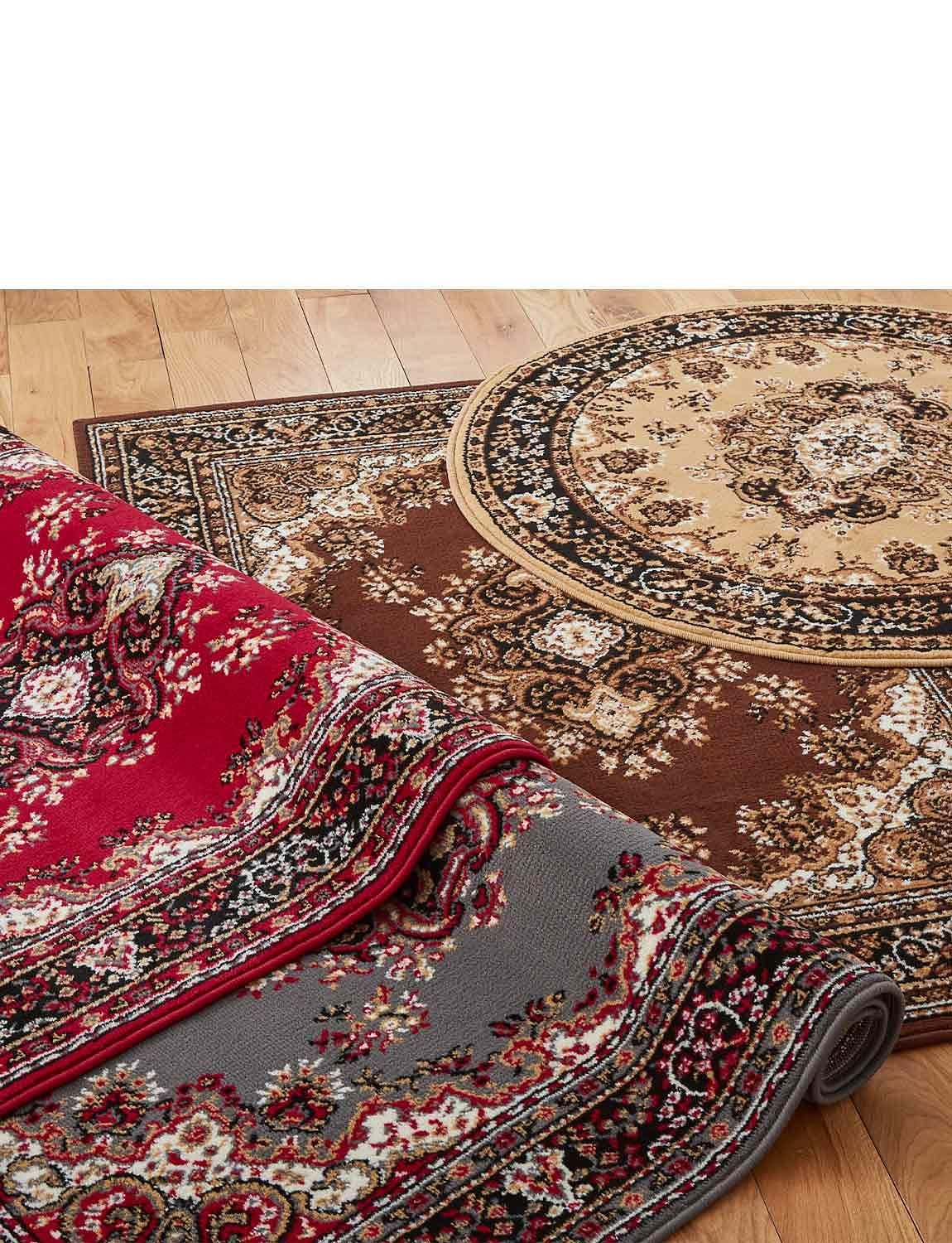 Traditional Poly Lancashire Dark Grey Rugs