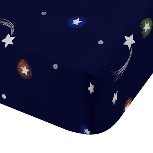 Happy Space Navy Fitted Sheet