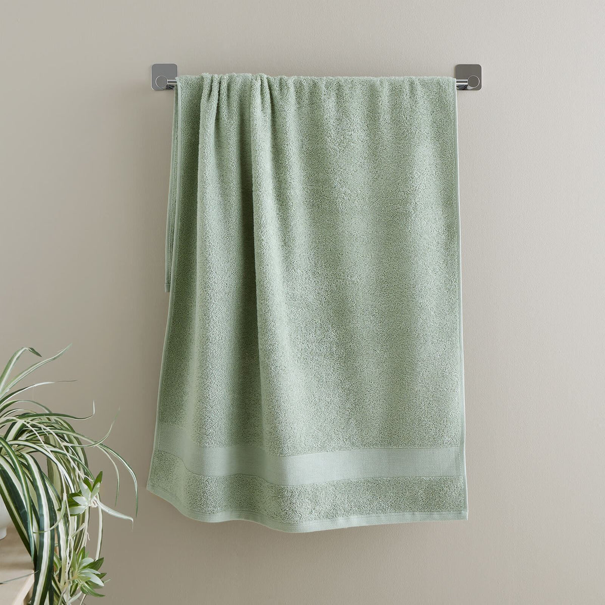 Anti Bacterial 500gsm Sage Green Bath Towel