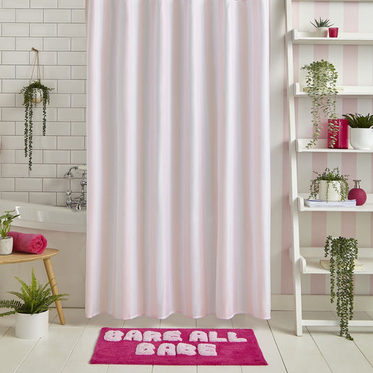 Sassy B Stripe Tease Pink Shower Curtain