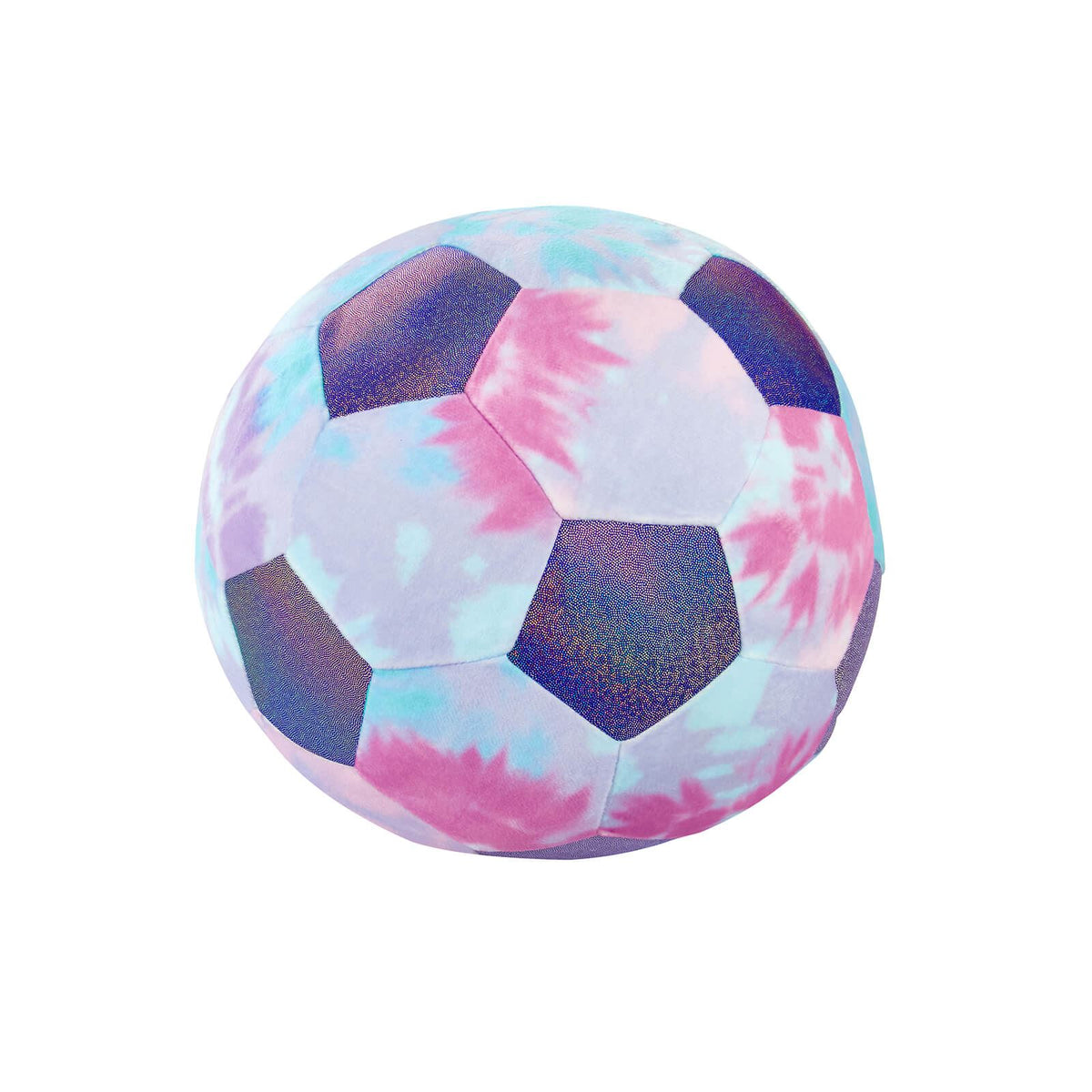 Kids Tie Dye Football 3D Shaped Cushion Lilac