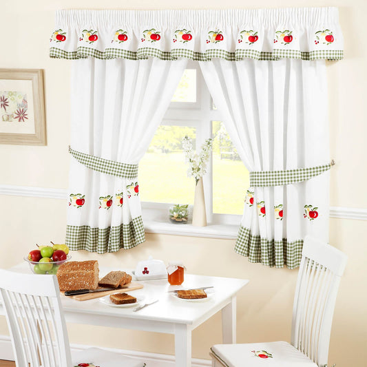 Fruits Red Kitchen Curtain
