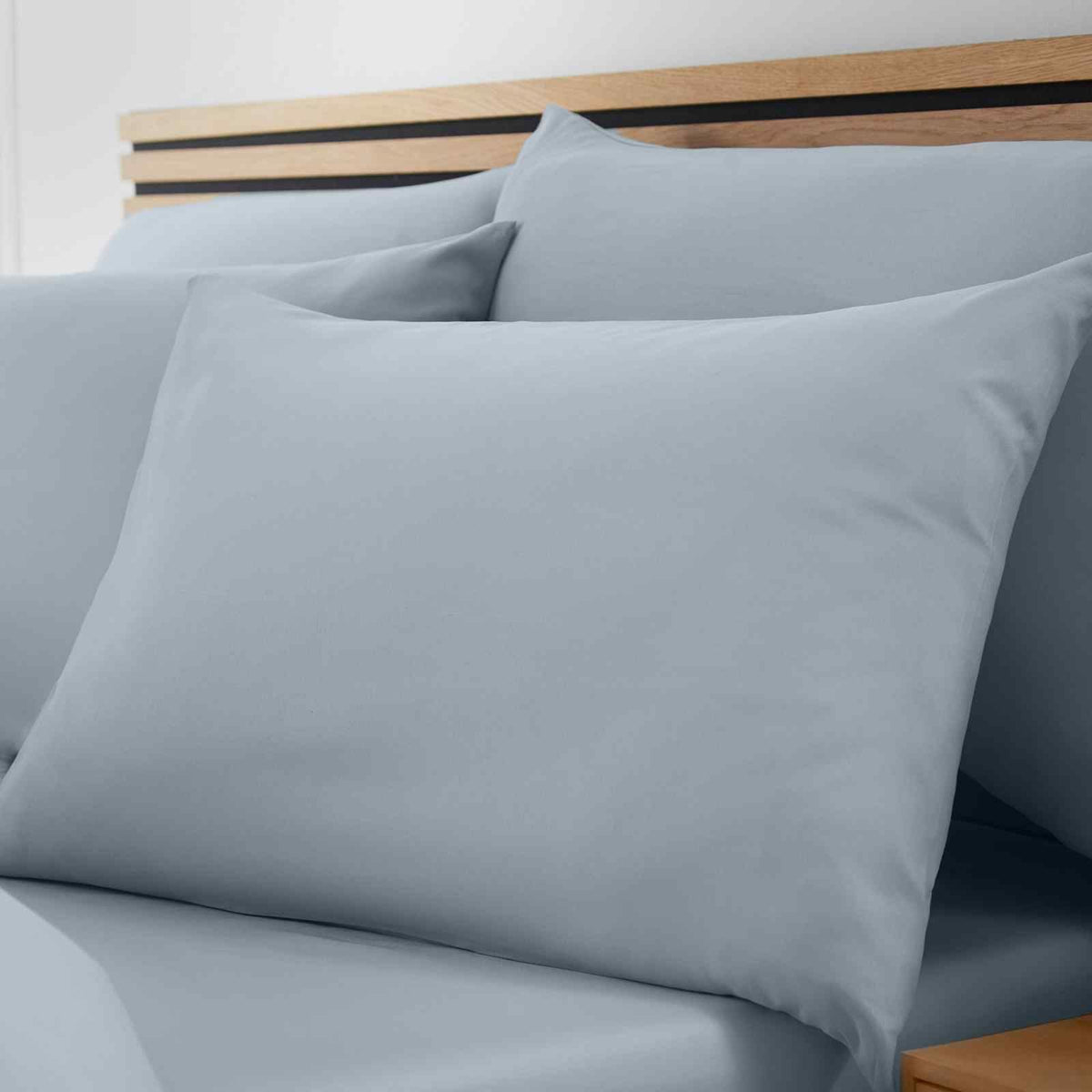 So Soft Non Iron Slate Grey Standard Pillow case Pack of 4 with envelope closure