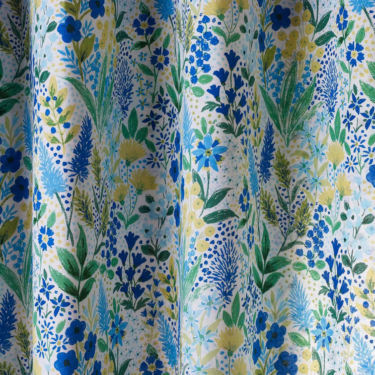Tilly Floral Blue Curtains Two Panels - 66x90 Inch