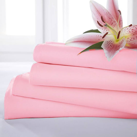 Percale Pink Flat Sheet