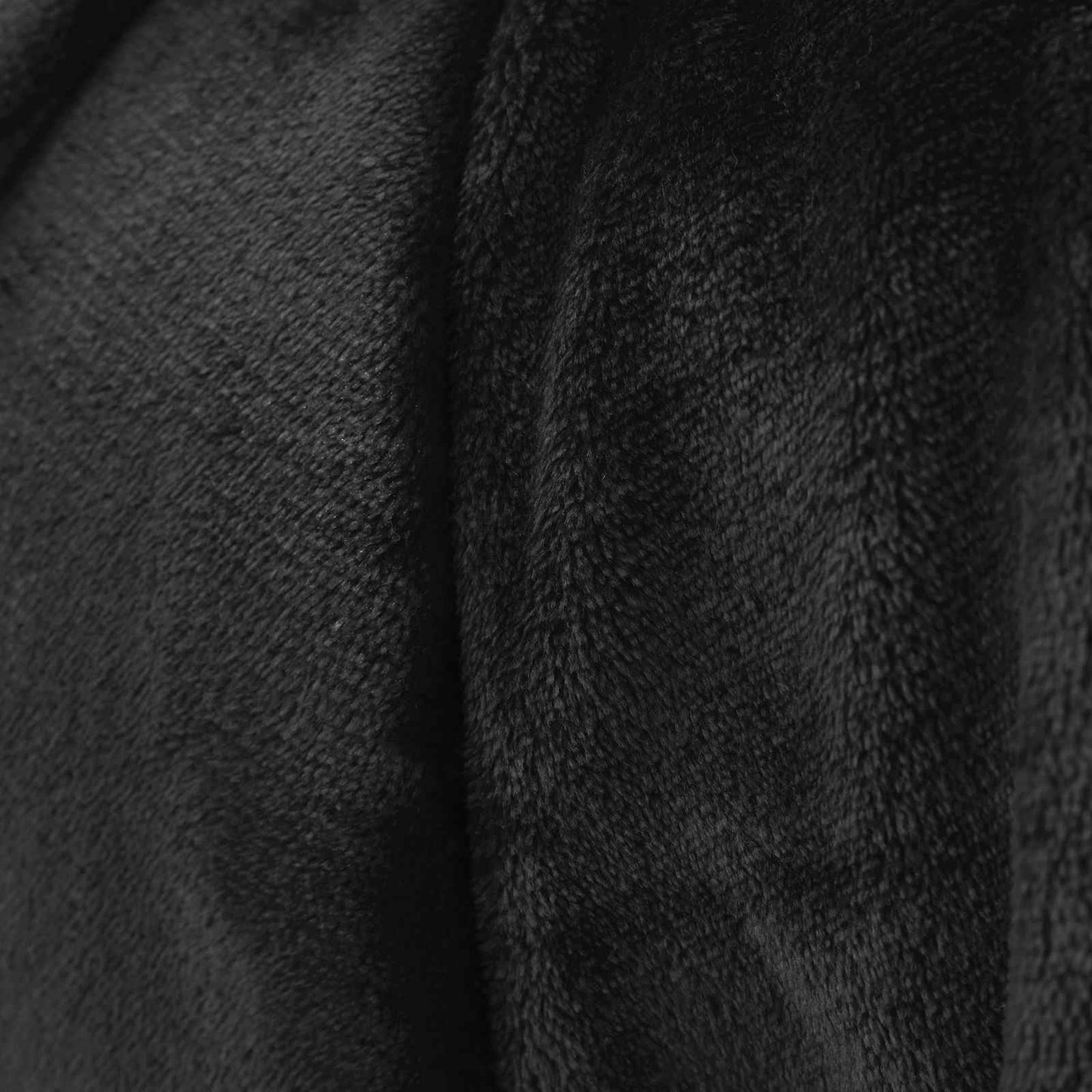 Raschel Velvet Touch Black Blanket Throw