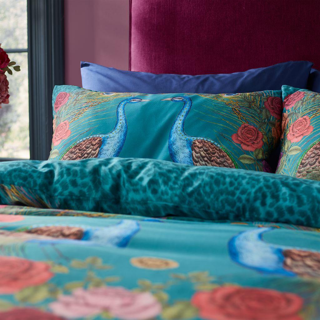 Xanadu Peacock Teal Duvet Cover Set