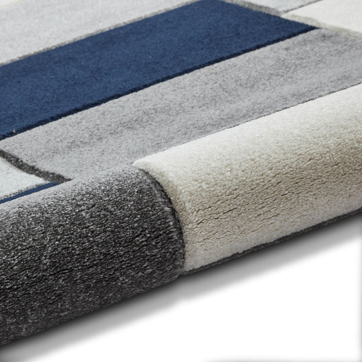 Matrix MT61 Grey/Navy Modern Rug