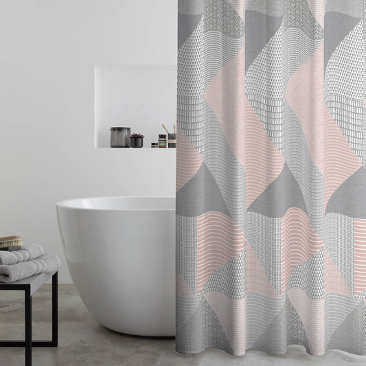 Larsson Geo Blush Pink Shower Curtain