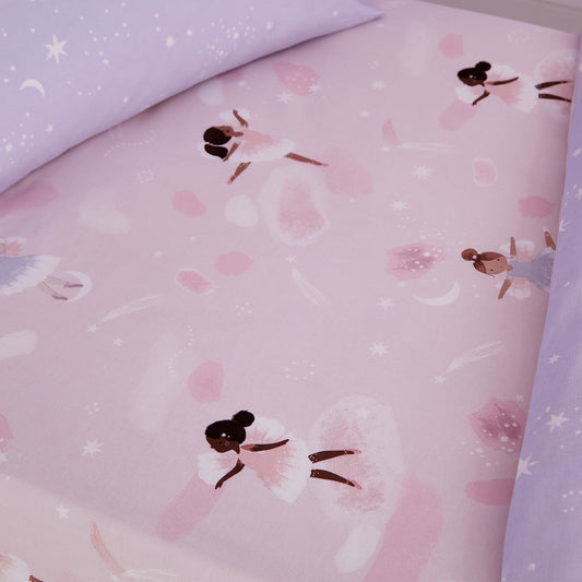 Dancing Fairies Pink Fitted Sheet
