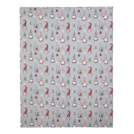 Christmas Gnomes Grey/ Red Table Cloth