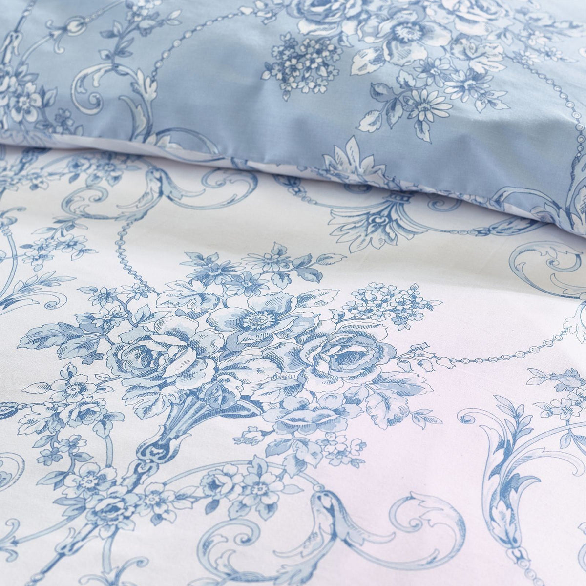 Catherine Lansfield Antoinette Blue Duvet Cover Set