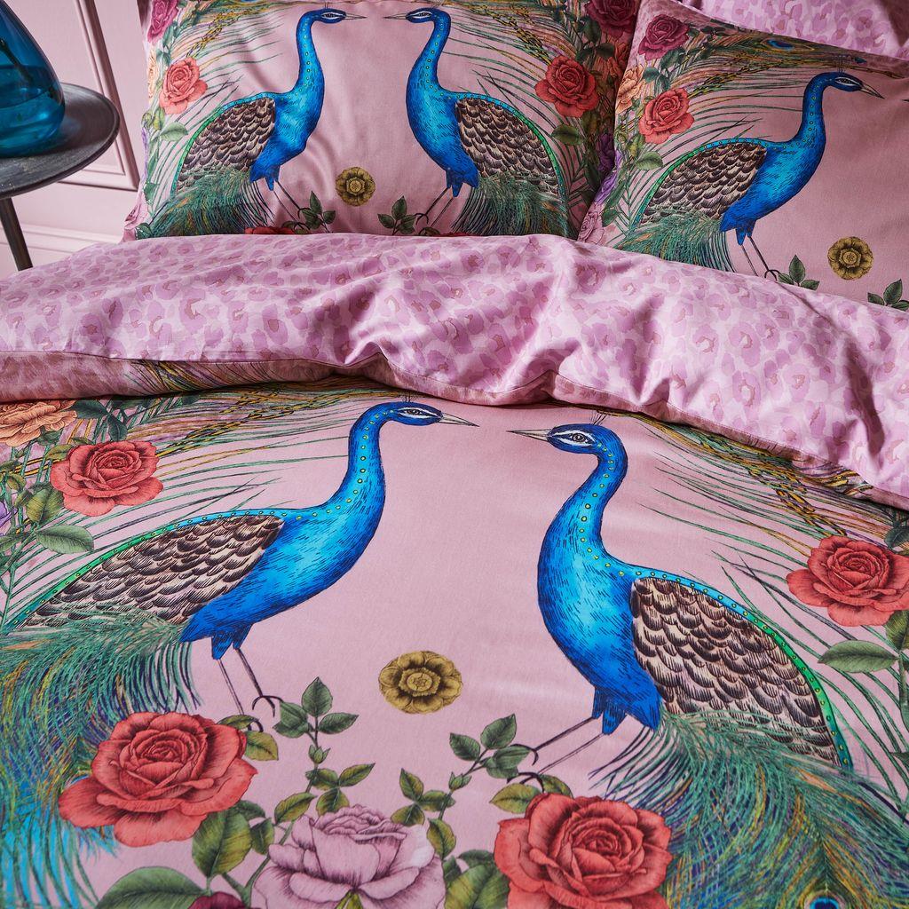 Xanadu Peacock Pink Duvet Cover Set