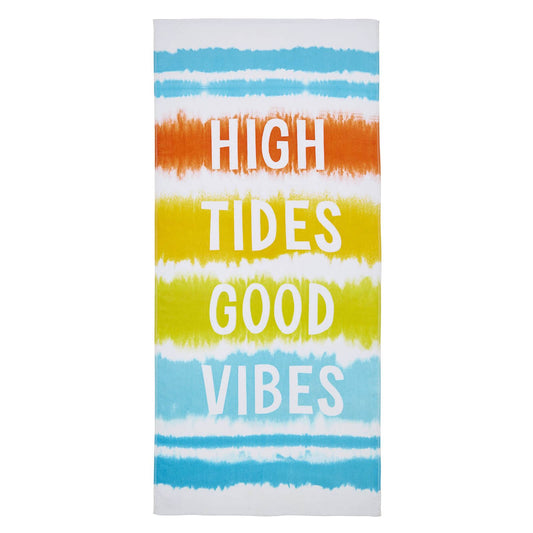 Tie Dye Vibes Bright Beach Towel