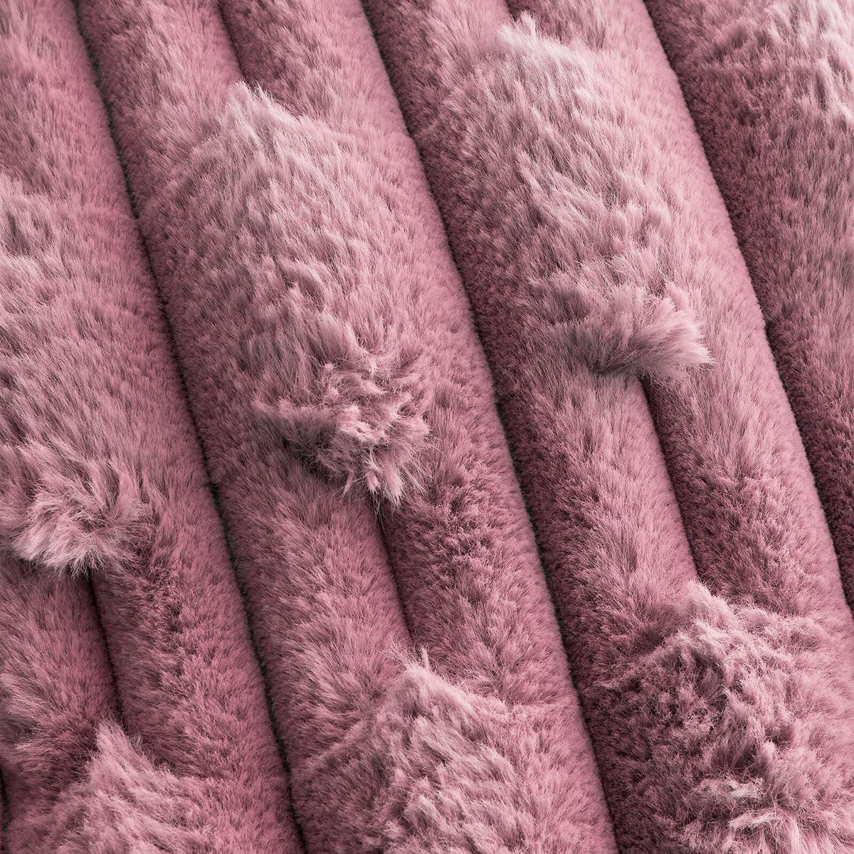 So Soft Carved Faux Fur Blanket Throw Pink