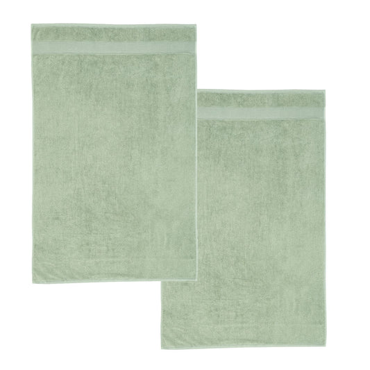 Anti Bacterial 500gsm Sage Green Bath Sheet Pair