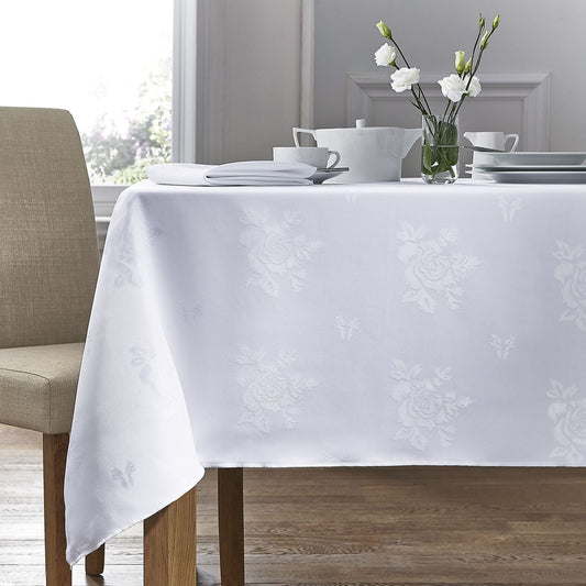 Cezanne White Rose Tablecloths