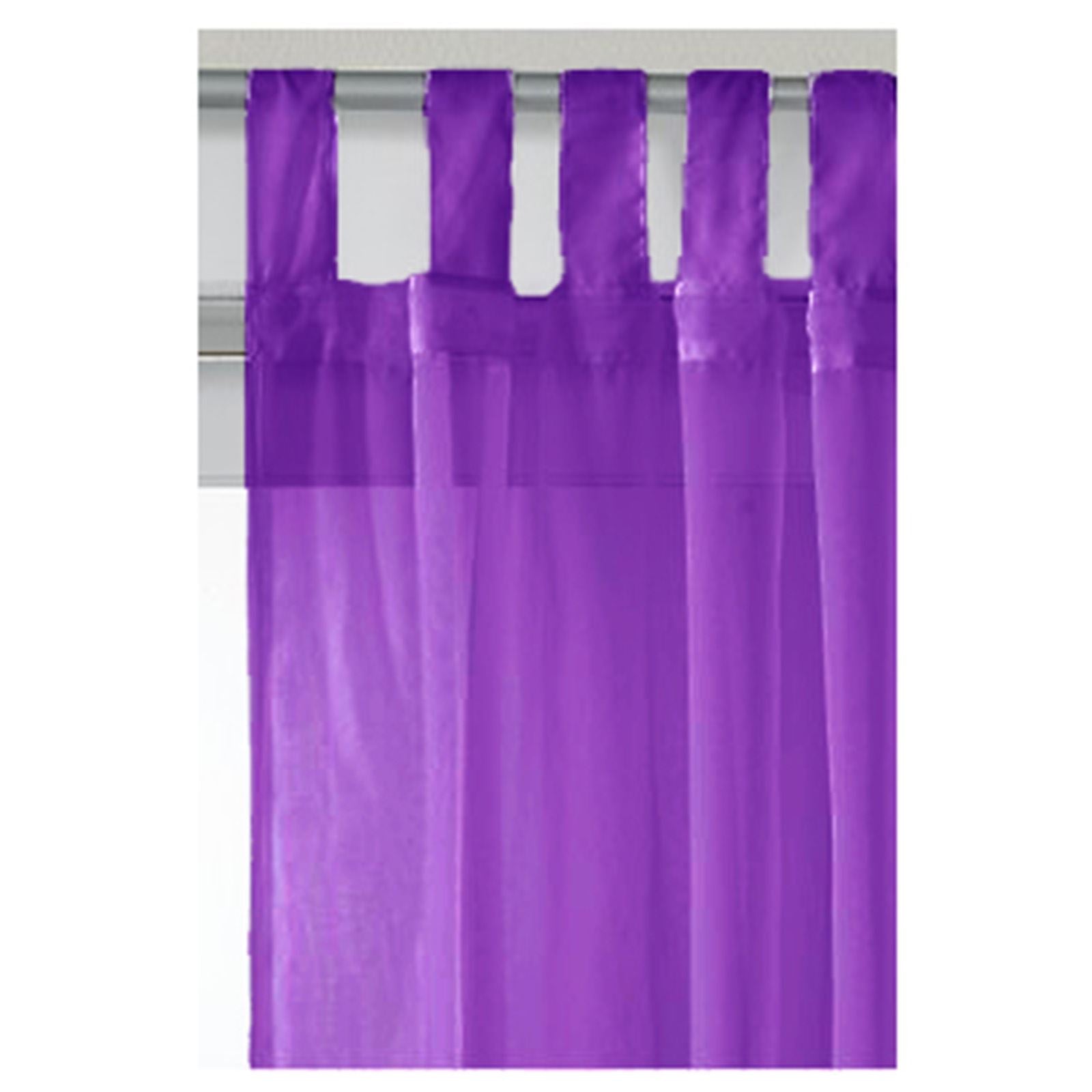 Voile Sheer Purple Curtain Panel Home Linen Store