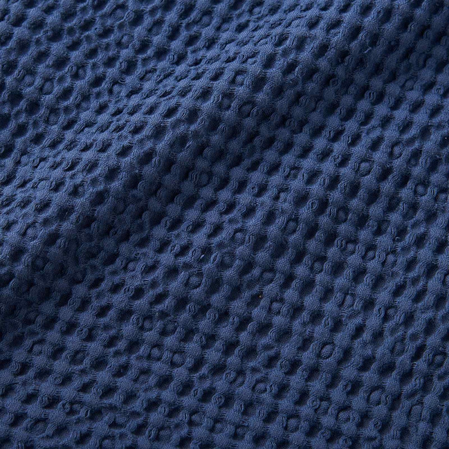 Jaipur Chunky Waffle Navy Blue Blanket Throw