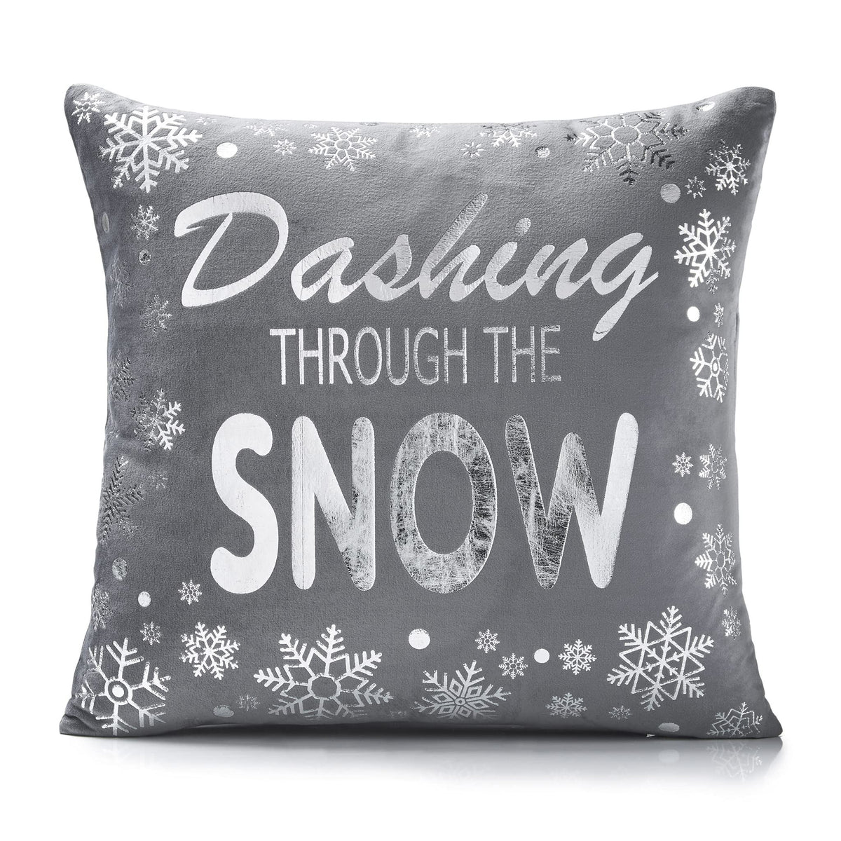 Dashing Through The Snow Grey Cushion Cover