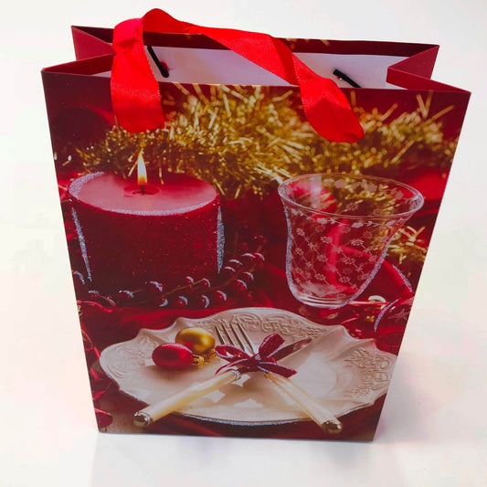 Christmas Gift Candle Red Bags