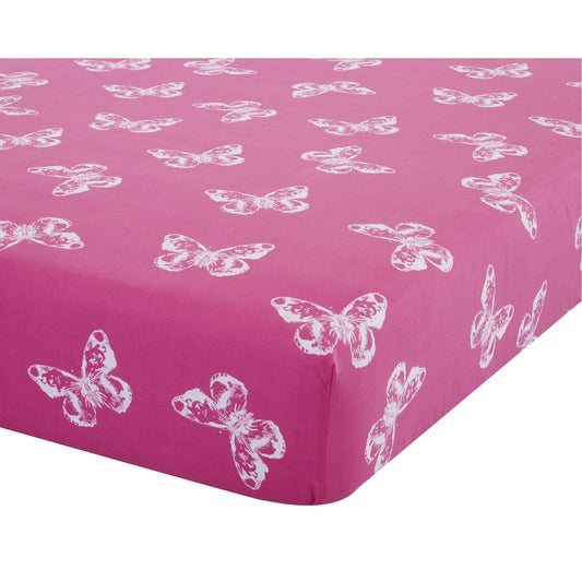 Butterfly Pink Fitted Sheet