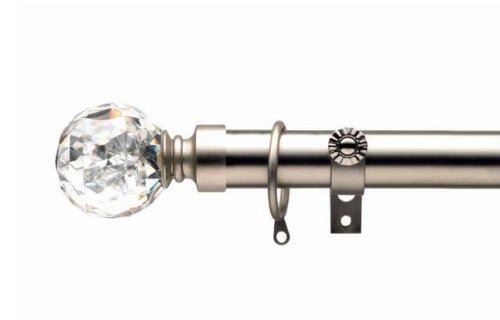 Expendable Metal Curtain Pole With Glass Finials