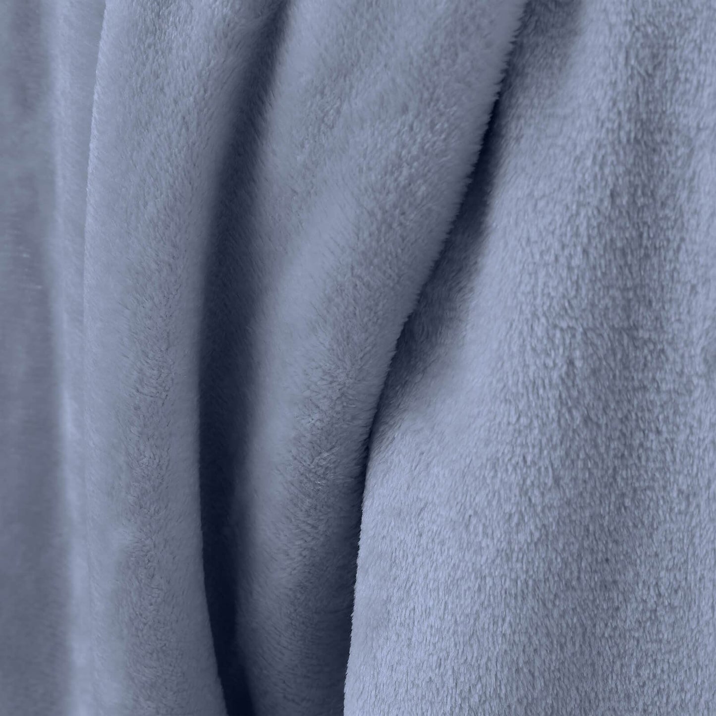 Raschel Velvet Touch Blanket Throw Navy Blue
