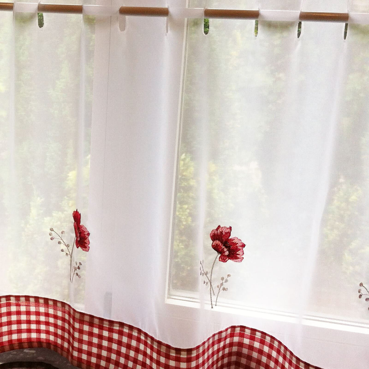 Poppies White Red KiTChen Cafe Panels