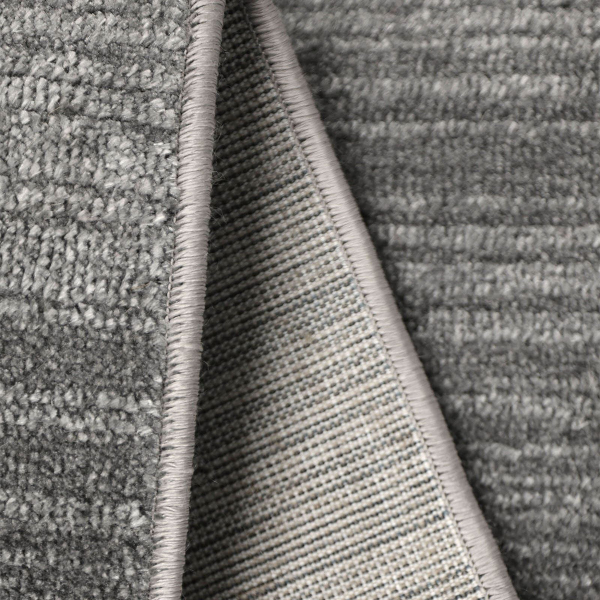 Arlo Textured Grey Semi Plain Rug