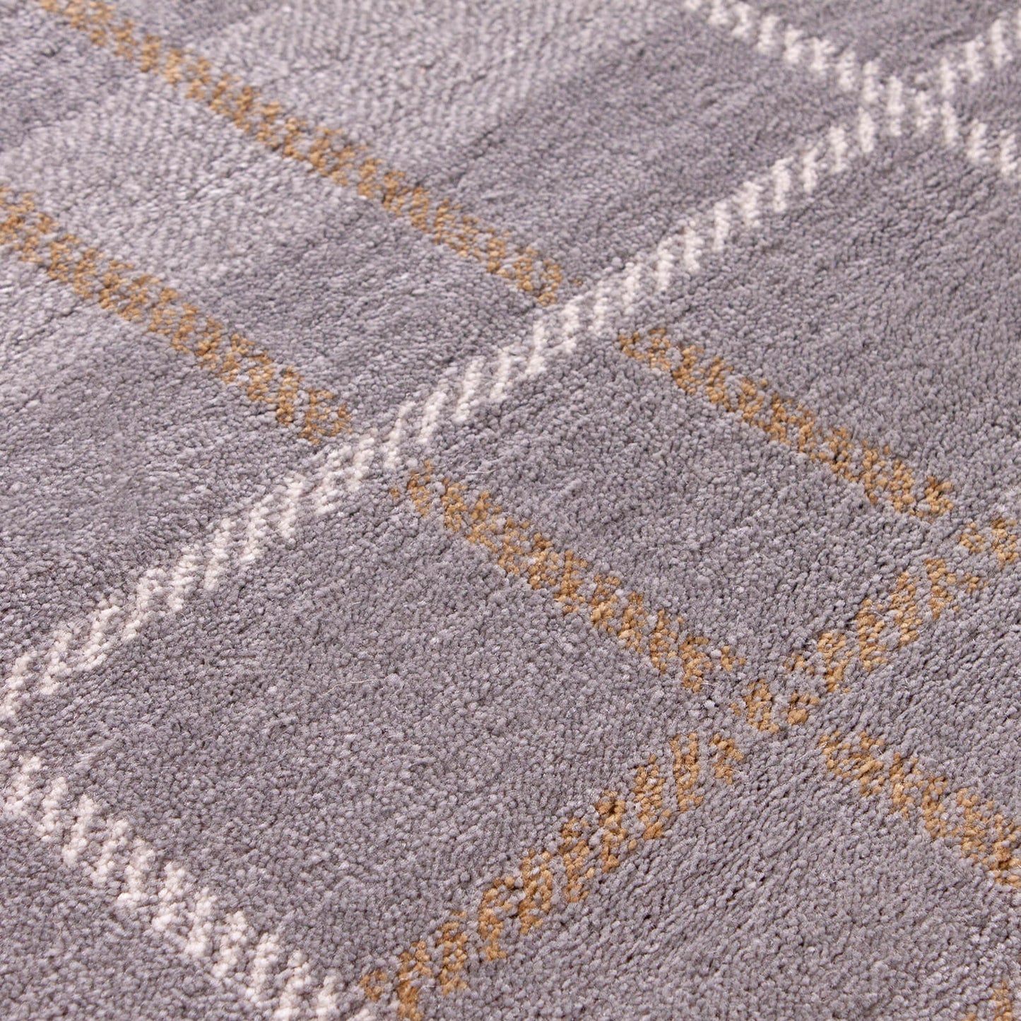 Ultimate Home Living Tartan Check Grey Ochre Rug