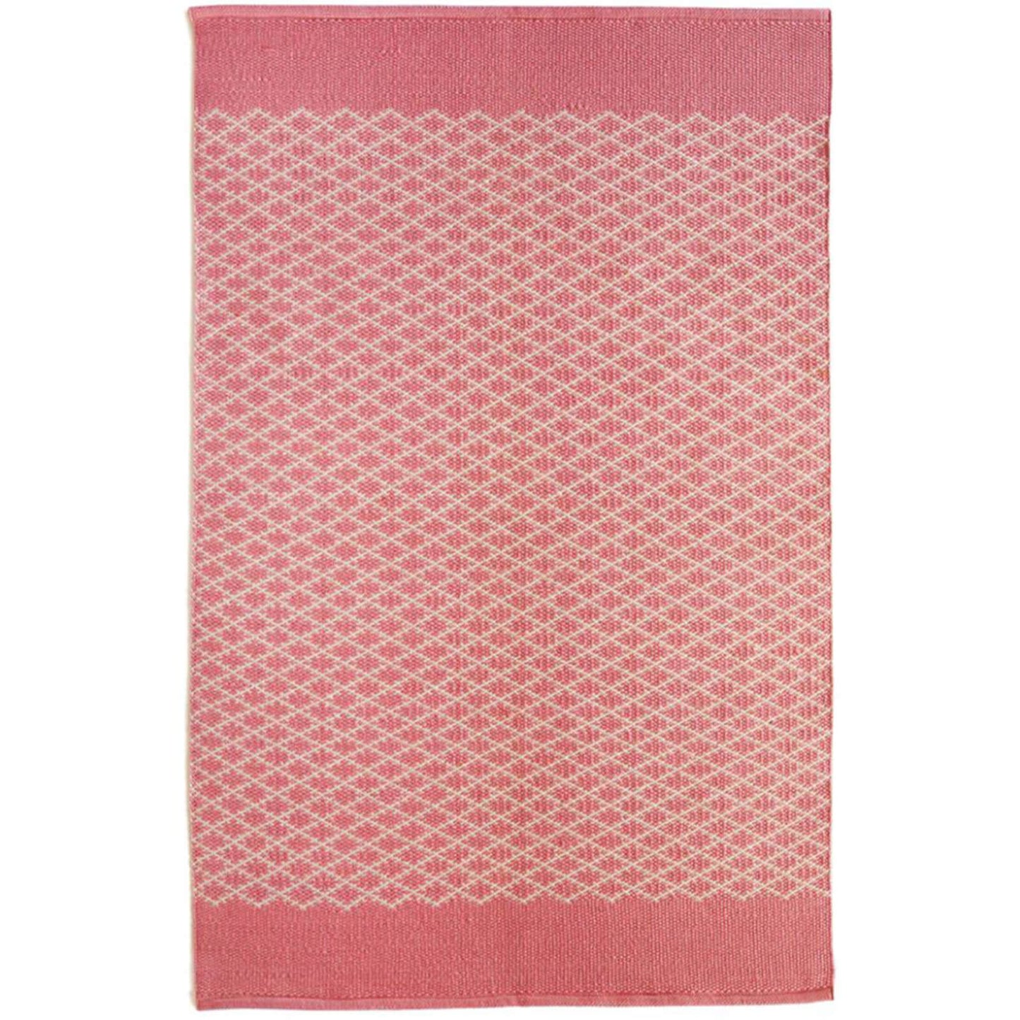 Hug Rug Woven Trellis Rug Coral Pink Rug
