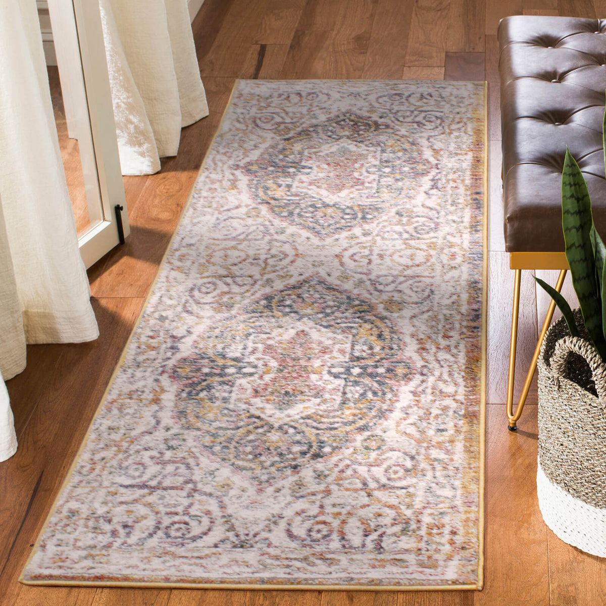 Ultimate Home Living Nova 8881A White Yellow Rug