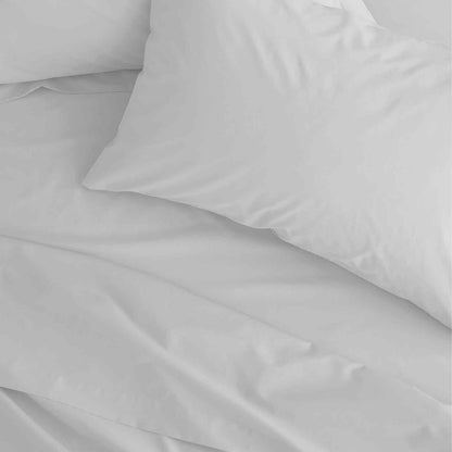 Easy Iron Percale White Fitted Sheet