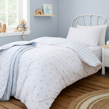 Bianca Mini Star & Stripes Blue Duvet Cover Set
