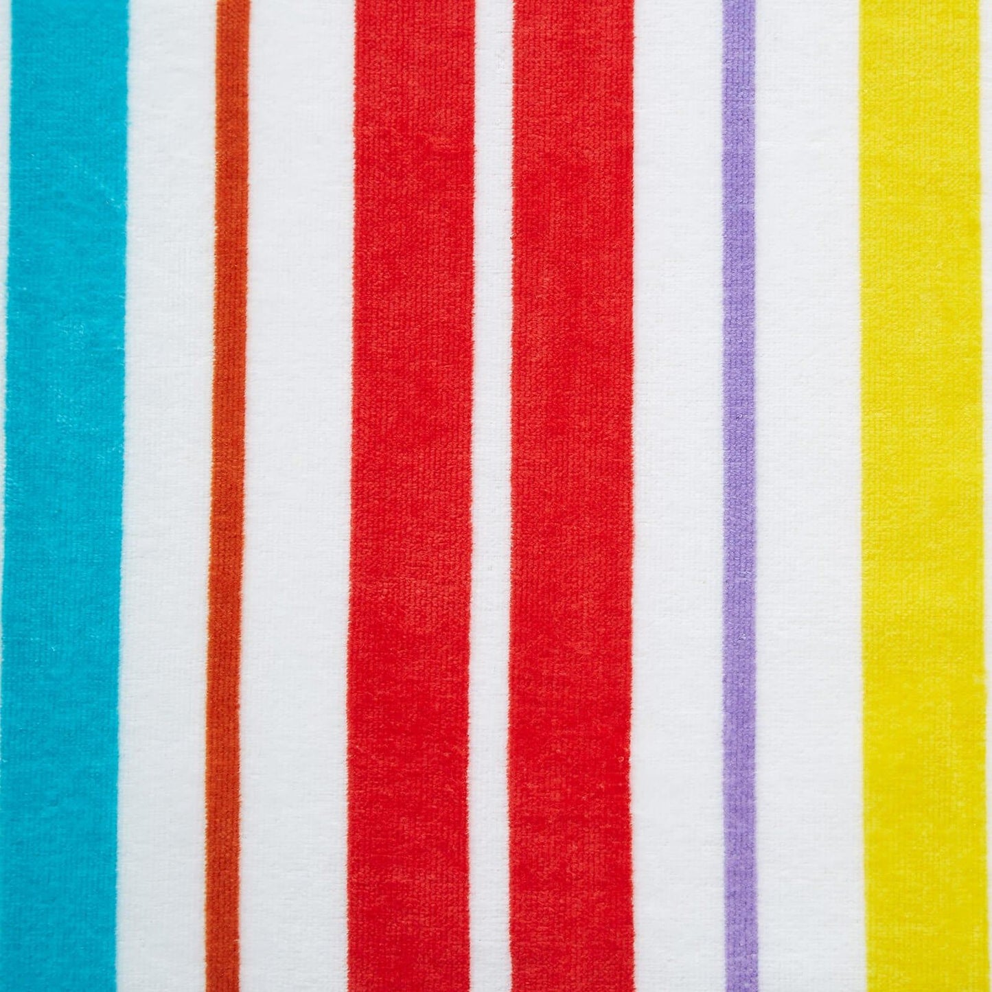 Rainbow Stripe Cotton 78x200cm Beach Sun Lounger Towel Bright