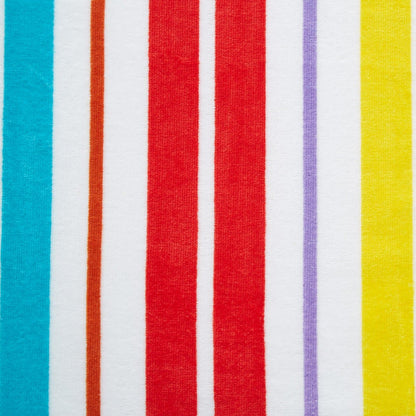 Rainbow Stripe Cotton 78x200cm Beach Sun Lounger Towel Bright