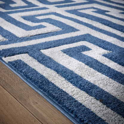 Origins Greek Key Navy/Grey Rug