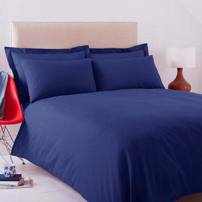 Poetry Navy Flat Sheet