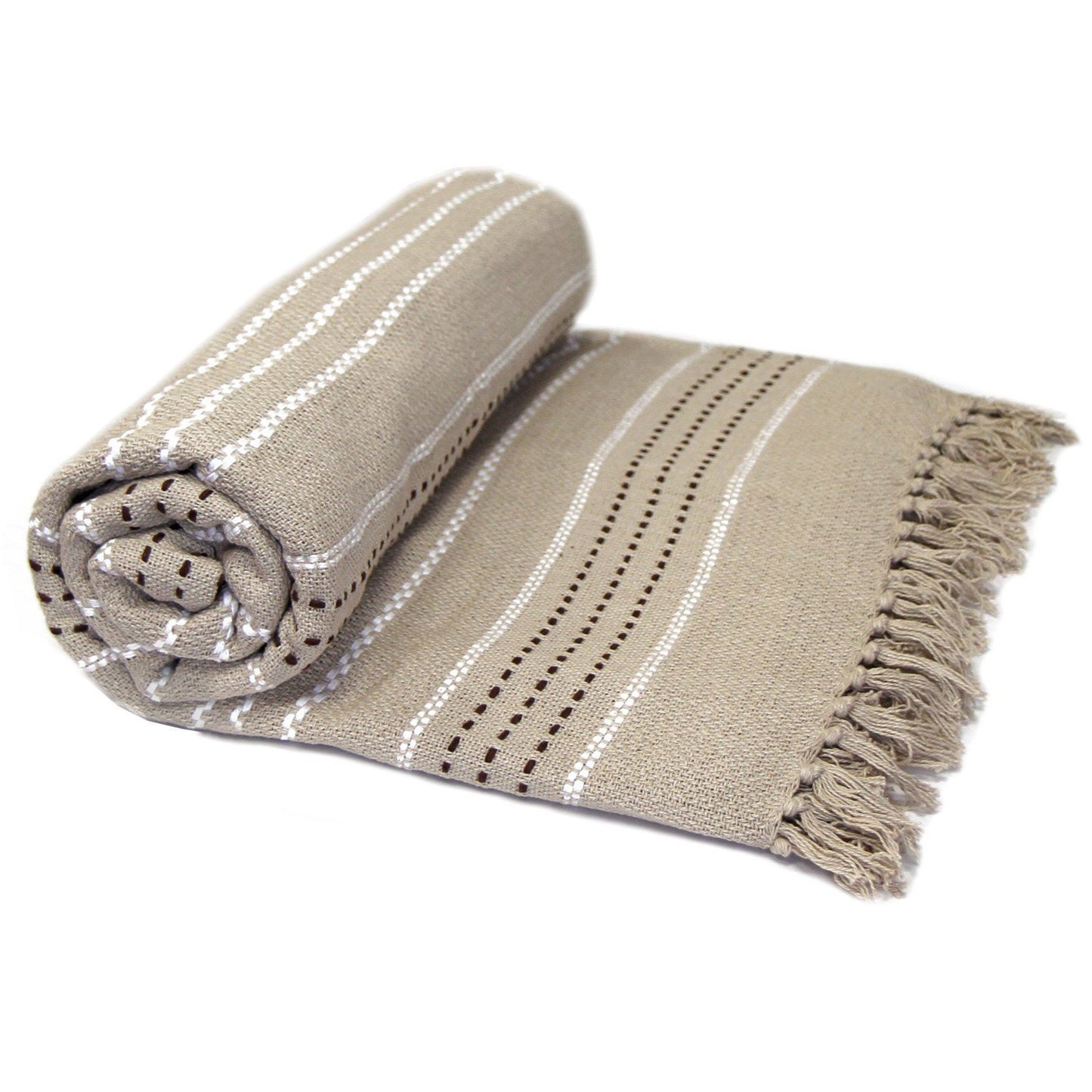 StiTCh Stripe Natural Throw