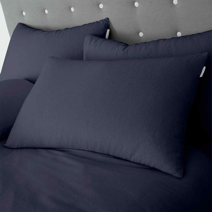 Brushed Cotton Navy Blue Duvet Set