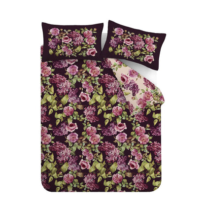 Pia Floral Plum Duvet Cover Set