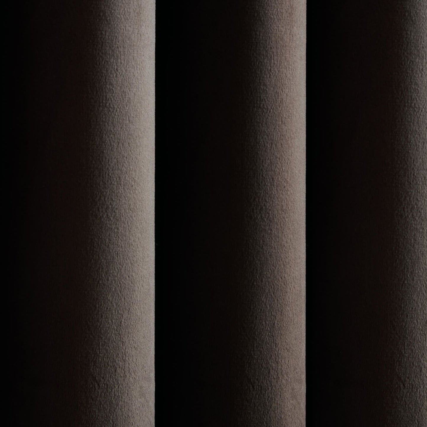 Catherine Lansfield Super Blackout Matt Velour Eyelet Curtains Two Panels Chocolate
