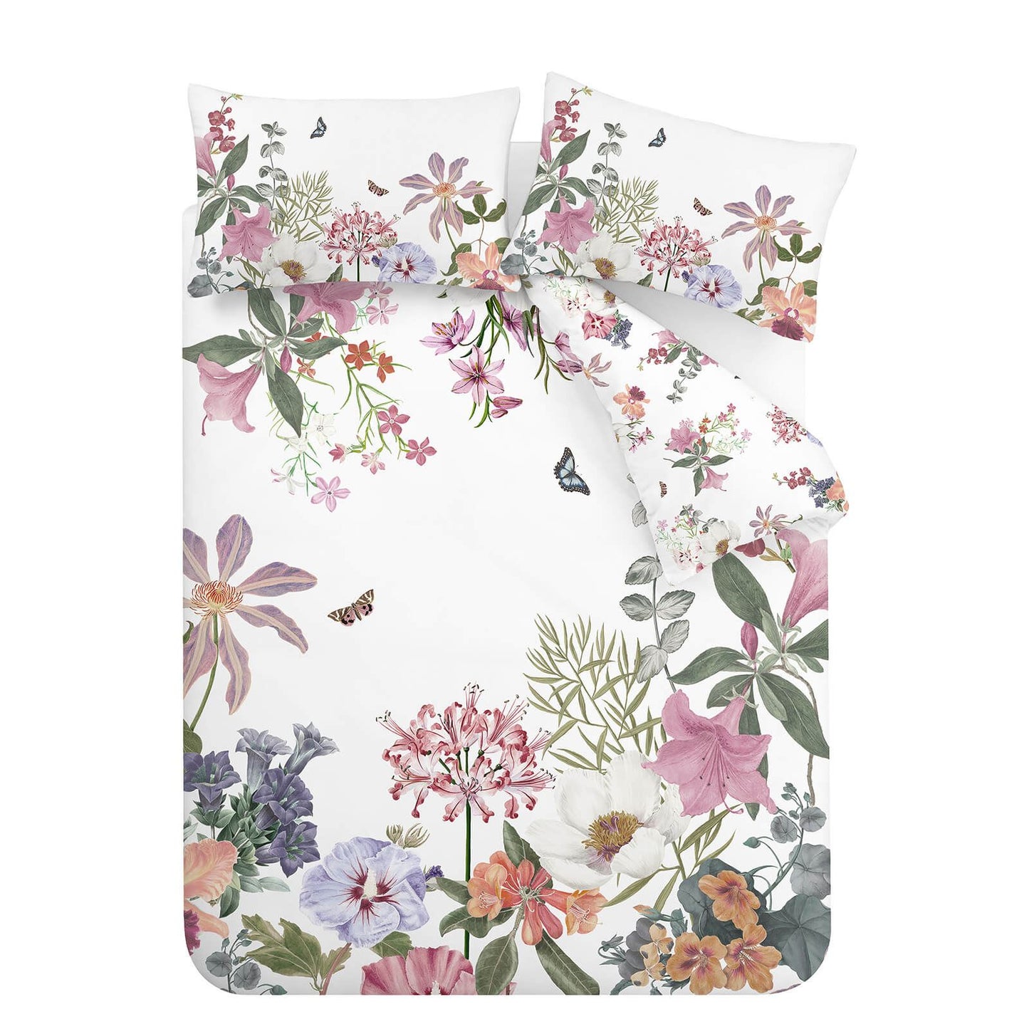 Exotic Garden White Duvet Cover Set